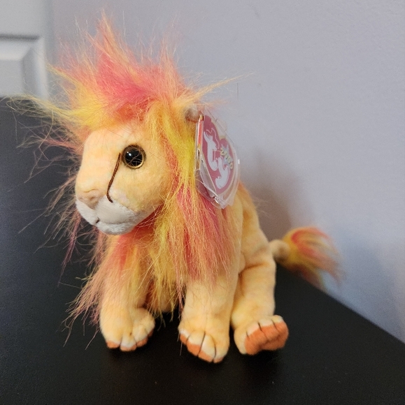 TY 2000 Bushy Lion 6in - Picture 1 of 5